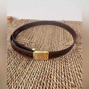 Solid Brass Leather Belt